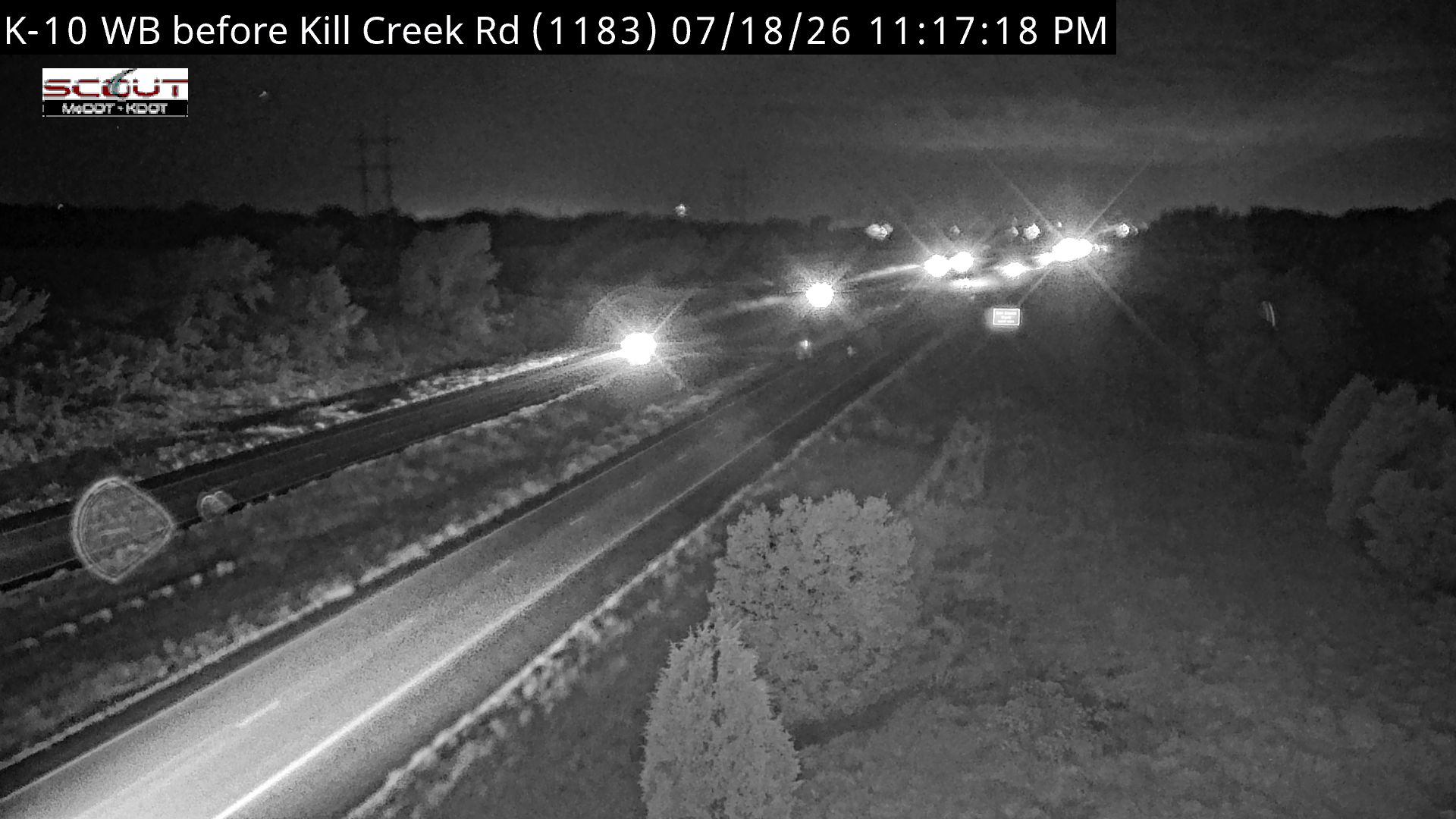 K-10 WB before Kill Creek