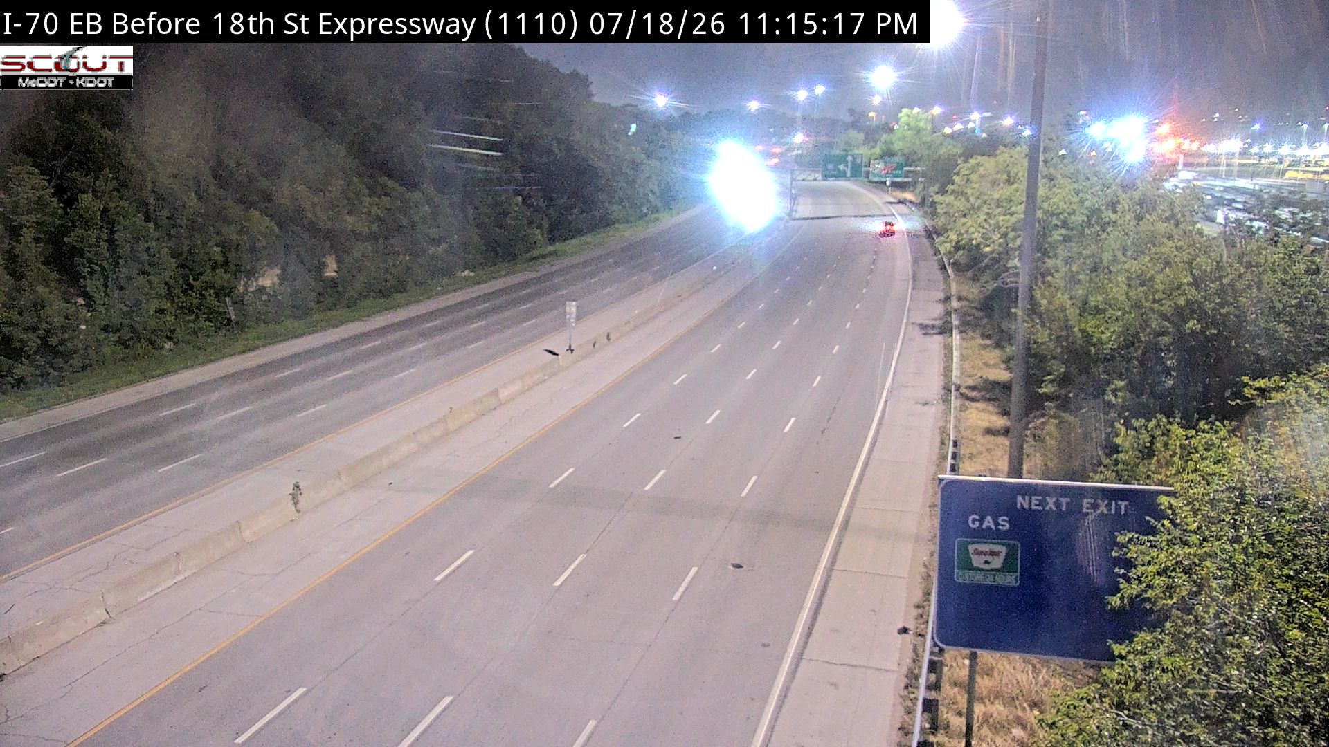 I-70 E @ W of18th Street