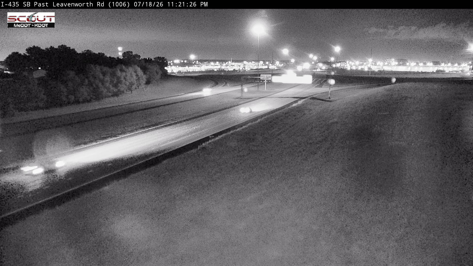 I-435 S @ SOUTH OF LEAVENWORTH RD