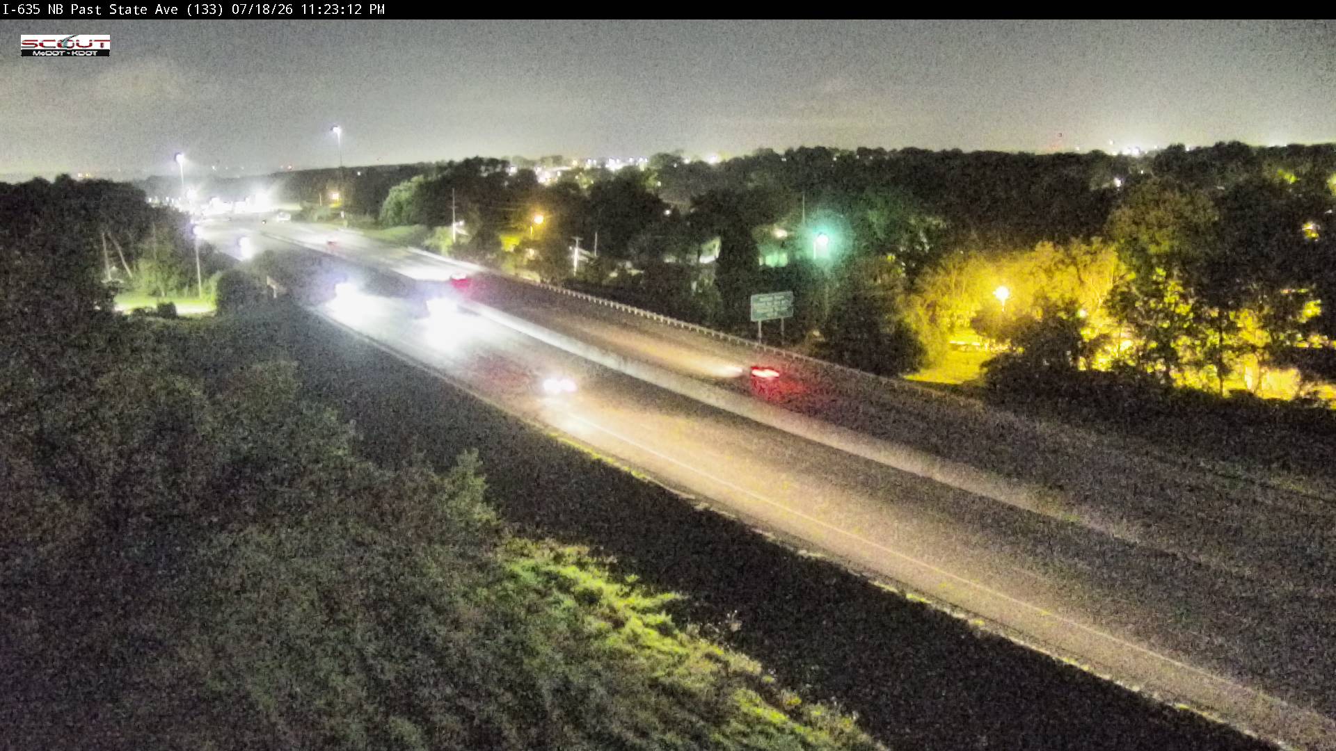 I-635 N @ N of State Ave