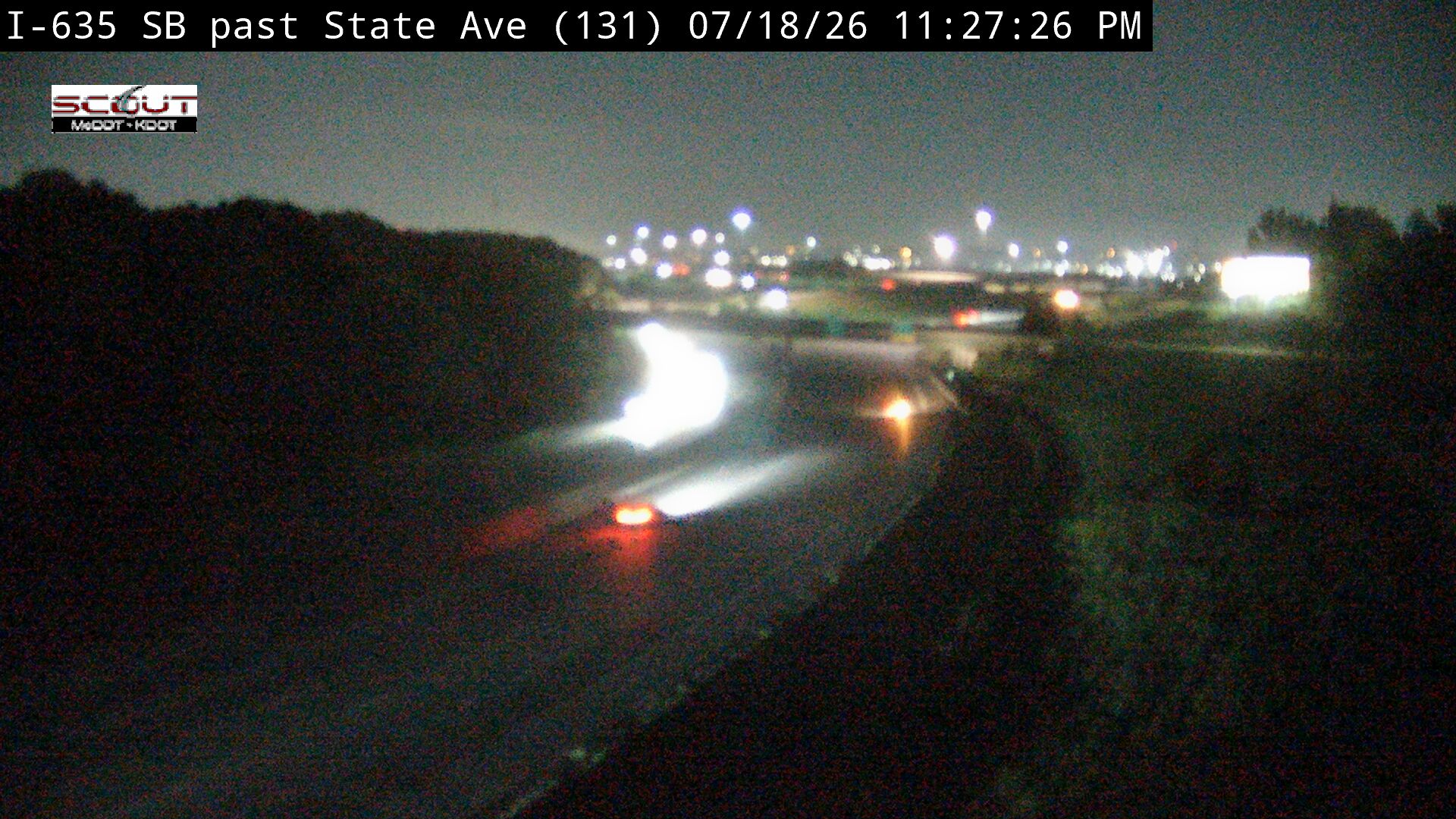 I-635 S @ S OF STATE AVE