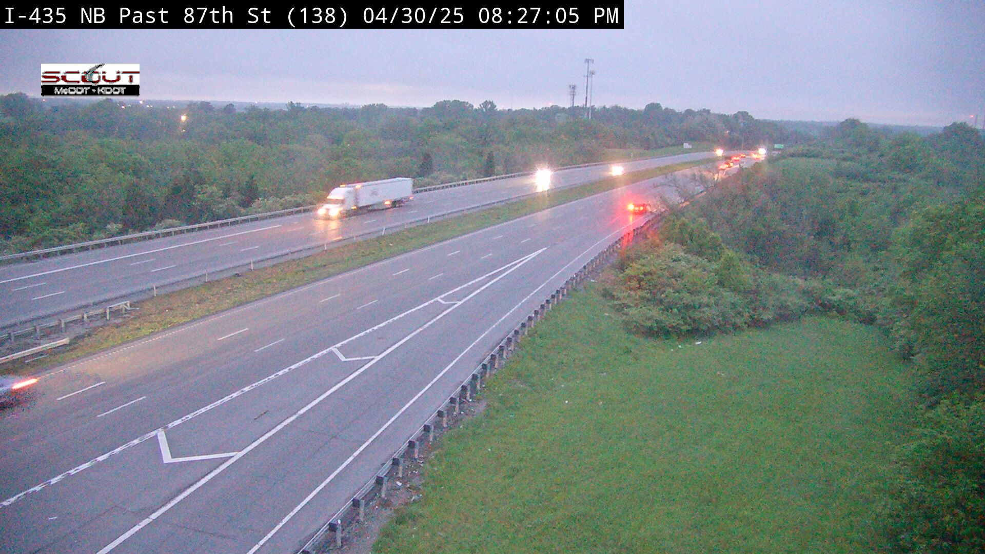 I-435 N @ NORTH OF 87TH ST