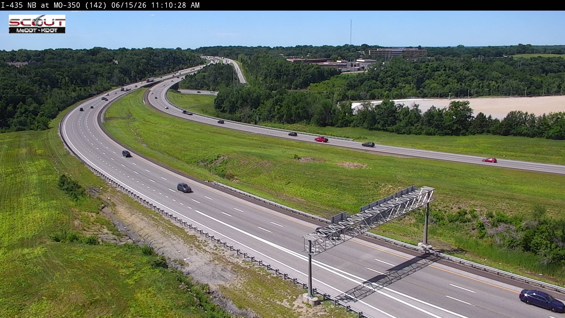 Live snapshot from I-435 N @ AT 350 HWY